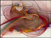 Abstract art work "Life Cycle", painterly abstract digital art in abstract expressionism style by Karin Kuhlmann. 