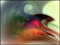 Malerisch abstrakte Bildkomposition "Lichtwelle", expressionistische, abstrakte Digitale Kunst.