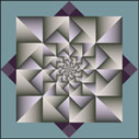 Abstrakt geometrische Bildkomposition "Geometrische Abstraktionquot;, geometrisch abstrakte digitale Kunst, gestaltet mit dem Computer von Karin Kuhlmann.