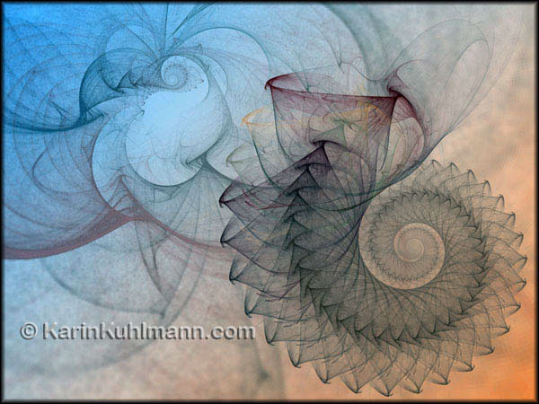 Fraktal Bild "Perfekte Spirale" geometrisch abstrakte Bild Komposition mit Spirale. Digitale Kunst von Karin Kuhlmann