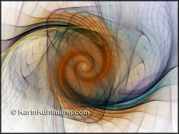 Fraktal Bild "Spirograph Spirale" geometrisch abstrakte Bild Komposition mit Spirale. Digitale Kunst von Karin Kuhlmann
